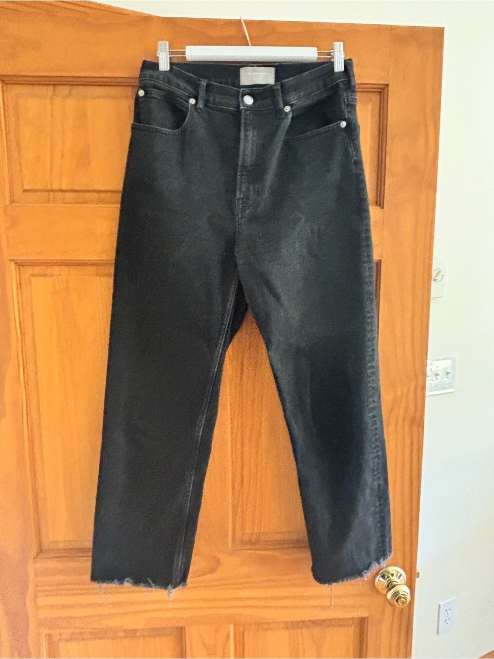 Everlane Black Way High Straight-Leg Jeans